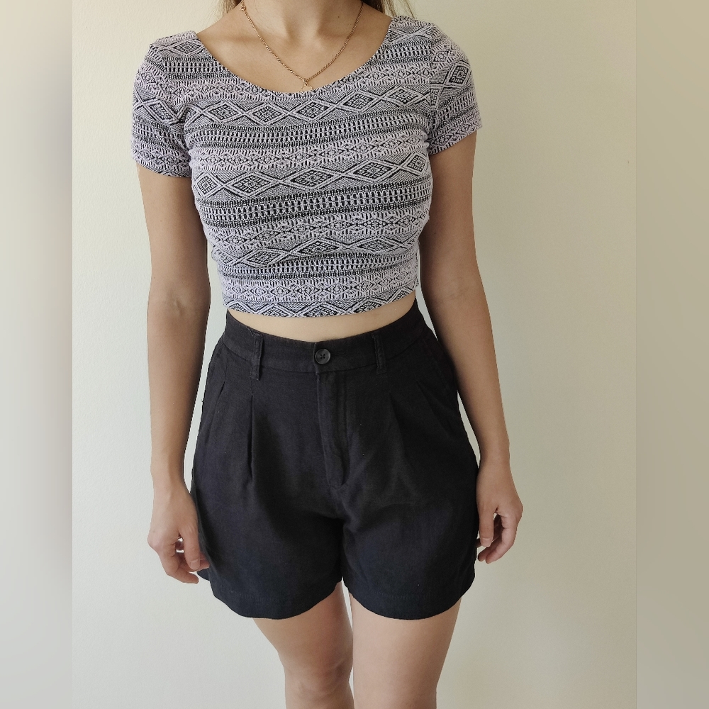 Lilac Pattern Crop Top